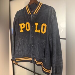 Polo Ralph Lauren Men's Denim Varsity Baseball Jacket